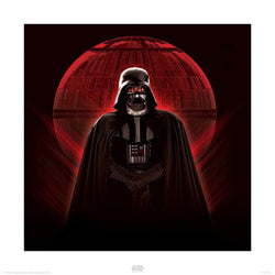 Kunstdruck Star Wars - Rogue One Darth Vader and Death Star 40x40cm