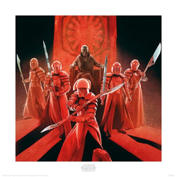Kunstdruck Star Wars The Last Jedi Snoke and Elite Guards 40x40cm