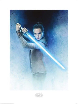 Kunstdruck Star Wars - The Last Jedi Rey Lightsaber Guard 60x80cm