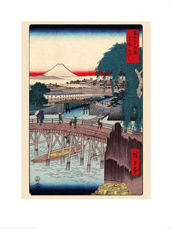 Kunstdruck Hiroshige - Ichkoku Bridge in the Eastern Capital 60x80cm