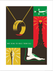 Pyramid Warner Bros One Ring To Rule Them All Kunstdruck 30x40cm