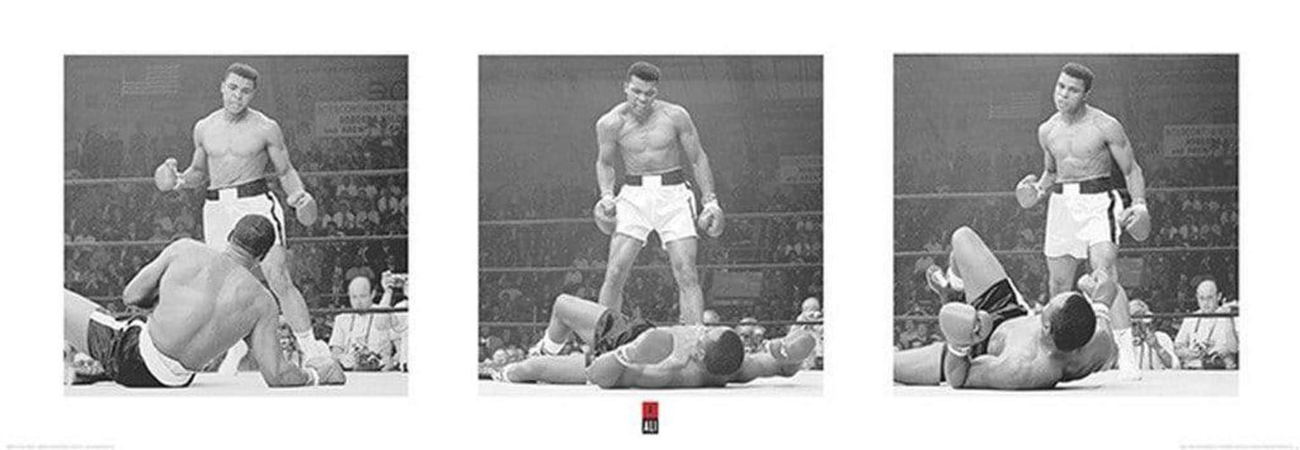 Kunstdruck Muhammad Ali Liston Triptych 95x33cm